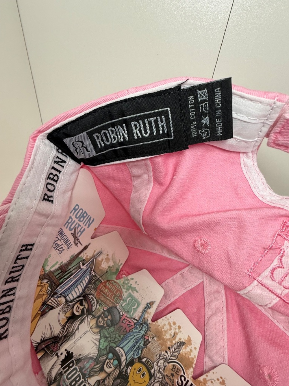 Robin Ruth Miami Baseball Cap, Adjustable OSFM - Pink - Picture 7 of 7